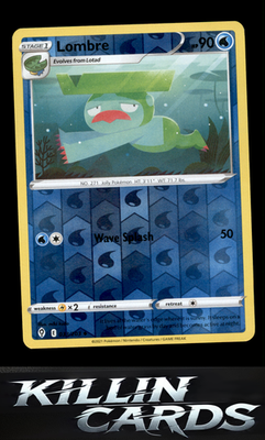 Reverse Holofoil Lombre 033/203 Pokemon Uncommon SWSH07: Evolving Skies Card NM