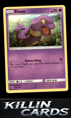 Ekans 36/73 Pokemon Common Shining Legends Card NM