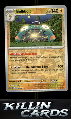 Reverse Holofoil Bellibolt - 078/197 078/197 Pokemon Uncommon SV03: Obsidian Fla