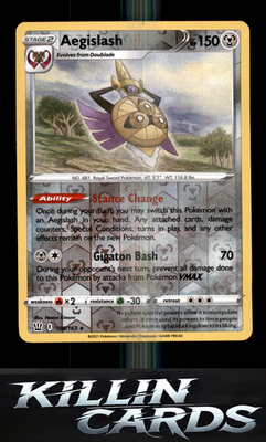 Reverse Holofoil Aegislash (108) 108/163 Pokemon Rare SWSH05: Battle Styles Card