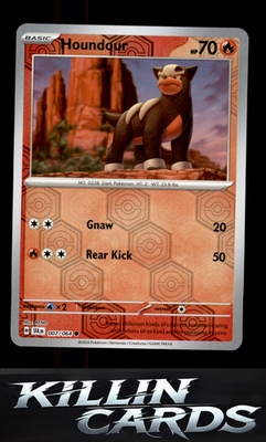 Reverse Holofoil Houndour 007/064 Pokemon Common SV: Shrouded Fable Card NM