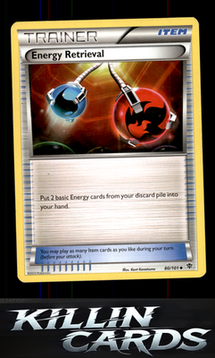 Energy Retrieval 80/101 Pokemon Uncommon Plasma Blast Card NM