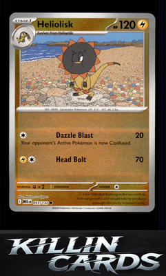 Reverse Holofoil Heliolisk 053/132 Pokemon Common ME01: Mega Evolution Card NM