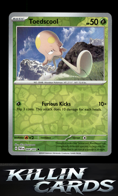 Reverse Holofoil Toedscool - 004/091 004/091 Pokemon Common SV: Paldean Fates Ca