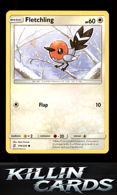 Fletchling 179/236 Pokemon Common SM - Unified Minds Card NM