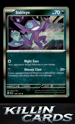 Sableye 136/193 Pokemon Rare SV02: Paldea Evolved Card NM