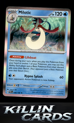 Milotic 036/182 Pokemon Rare SV04: Paradox Rift Card NM