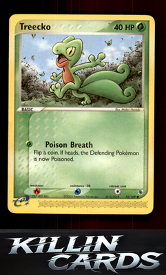 Treecko - 75/109 75/109 Pokemon Common Ruby and Sapphire Card LP