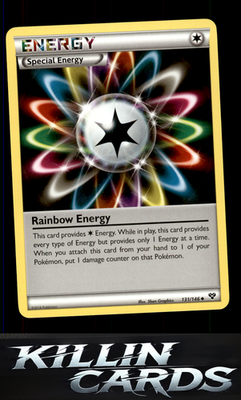 Rainbow Energy 131/146 Pokemon Uncommon XY Base Set Card LP