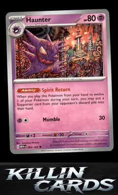 Haunter 093/165 Pokemon Uncommon SV: Scarlet & Violet 151 Card NM