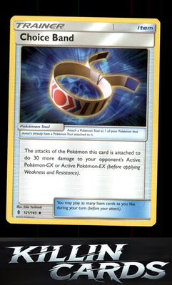 Choice Band 121/145 Pokemon Uncommon SM - Guardians Rising Card LP