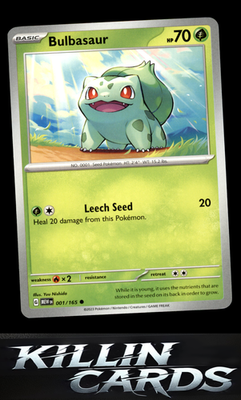 Bulbasaur - 001/165 001/165 Pokemon Common SV: Scarlet & Violet 151 Card NM