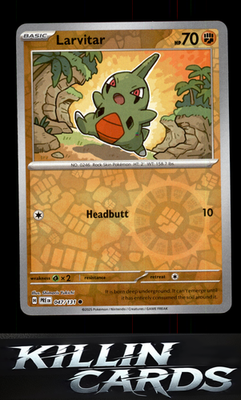 Reverse Holofoil Larvitar 047/131 Pokemon Common SV: Prismatic Evolutions Card N