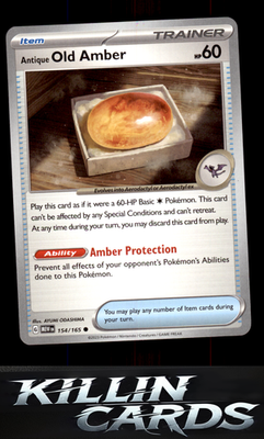 Antique Old Amber 154/165 Pokemon Common SV: Scarlet & Violet 151 Card NM