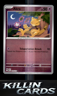 Reverse Holofoil Abra 054/132 Pokemon Common ME01: Mega Evolution Card NM