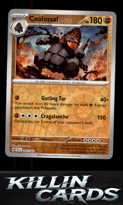 Reverse Holofoil Coalossal 095/162 Pokemon Uncommon SV05: Temporal Forces Card N