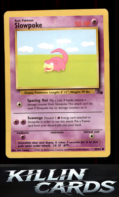 Slowpoke 55/62 Pokemon Common Fossil Card DM