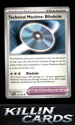 Technical Machine: Blindside 176/182 Pokemon Uncommon SV04: Paradox Rift Card NM
