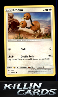 Doduo 150/214 Pokemon Common SM - Unbroken Bonds Card NM