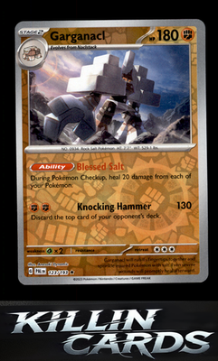 Reverse Holofoil Garganacl 123/193 Pokemon Rare SV02: Paldea Evolved Card NM