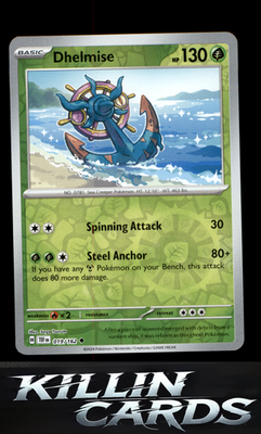Reverse Holofoil Dhelmise 019/162 Pokemon Uncommon SV05: Temporal Forces Card NM