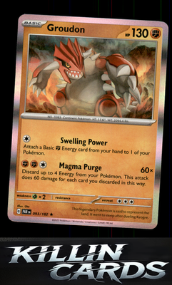 Groudon - 093/182 093/182 Pokemon Rare SV04: Paradox Rift Card NM