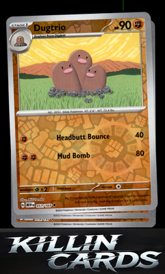 Reverse Holofoil Dugtrio 051/165 Pokemon Uncommon SV: Scarlet & Violet 151 Card