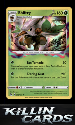 Shiftry 013/196 Pokemon Holo Rare SWSH11: Lost Origin Card LP