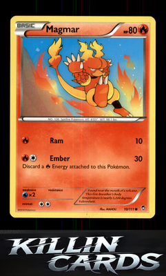 Magmar 10/111 Pokemon Common XY - Furious Fists Card NM