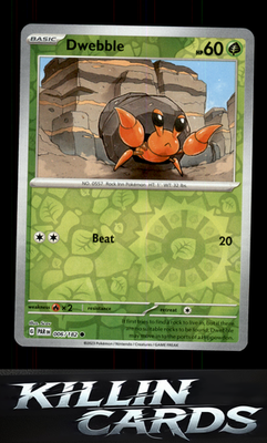 Reverse Holofoil Dwebble 006/182 Pokemon Common SV04: Paradox Rift Card NM