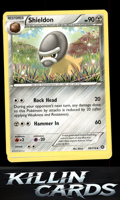 Shieldon 69/114 Pokemon Uncommon XY - Steam Siege Card NM