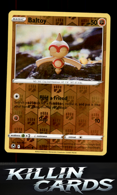 Reverse Holofoil Baltoy 093/195 Pokemon Common SWSH12: Silver Tempest Card NM