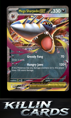 Mega Sharpedo ex - 061/094 061/094 Pokemon Double Rare ME02: Phantasmal Flames C