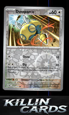 Reverse Holofoil Dunsparce 079/131 Pokemon Common SV: Prismatic Evolutions Card
