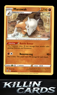 Marowak 070/163 Pokemon Rare SWSH05: Battle Styles Card NM