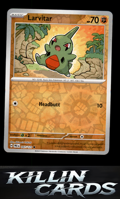 Reverse Holofoil Larvitar 047/131 Pokemon Common SV: Prismatic Evolutions Card N