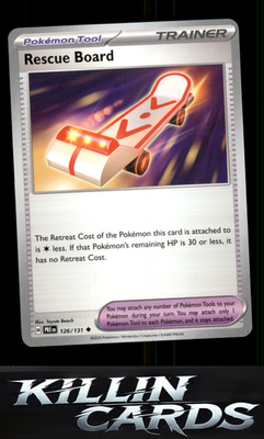 Rescue Board 126/131 Pokemon Uncommon SV: Prismatic Evolutions Card NM