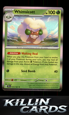 Whimsicott 015/162 Pokemon Rare SV05: Temporal Forces Card NM