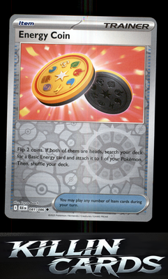 Reverse Holofoil Energy Coin 081/086 Pokemon Uncommon SV: Black Bolt Card NM