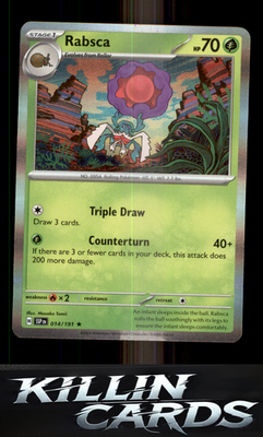 Rabsca 014/191 Pokemon Rare SV08: Surging Sparks Card NM