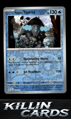 Reverse Holofoil Paldean Tauros - 039/191 039/191 Pokemon Uncommon SV08: Surging