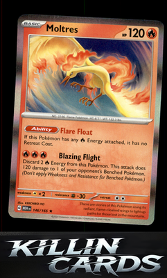 Moltres 146/165 Pokemon Rare SV: Scarlet & Violet 151 Card NM