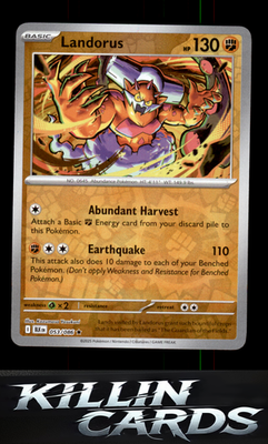 Reverse Holofoil Landorus 053/086 Pokemon Rare SV: Black Bolt Card NM