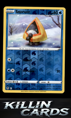 Reverse Holofoil Snorunt 041/195 Pokemon Common SWSH12: Silver Tempest Card NM