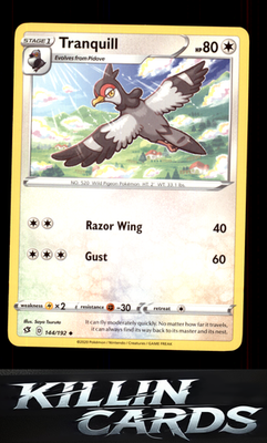 Tranquill 144/192 Pokemon Uncommon SWSH02: Rebel Clash Card NM