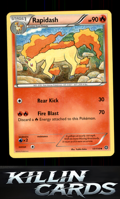 Rapidash 17/114 Pokemon Uncommon XY - Steam Siege Card NM