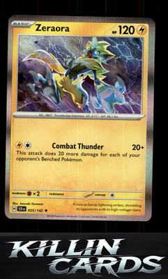 Zeraora - 055/142 055/142 Pokemon Rare SV07: Stellar Crown Card NM