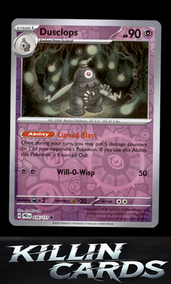 Reverse Holofoil Dusclops 036/131 Pokemon Common SV: Prismatic Evolutions Card N