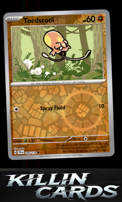 Reverse Holofoil Toedscool 088/159 Pokemon Common SV09: Journey Together Card NM