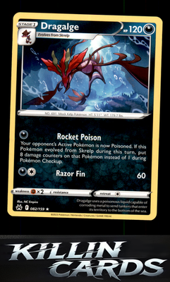 Dragalge 082/159 Pokemon Rare SWSH: Crown Zenith Card NM